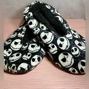 Jack Skelton A Nightmare Before Christmas cozy slippers.